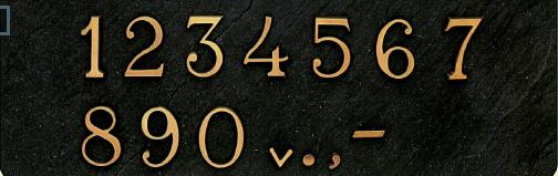 Буквы и цифры из бронзы фото16